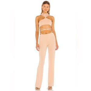 h:ours Atlas Cropped Top & Tie Pants Set